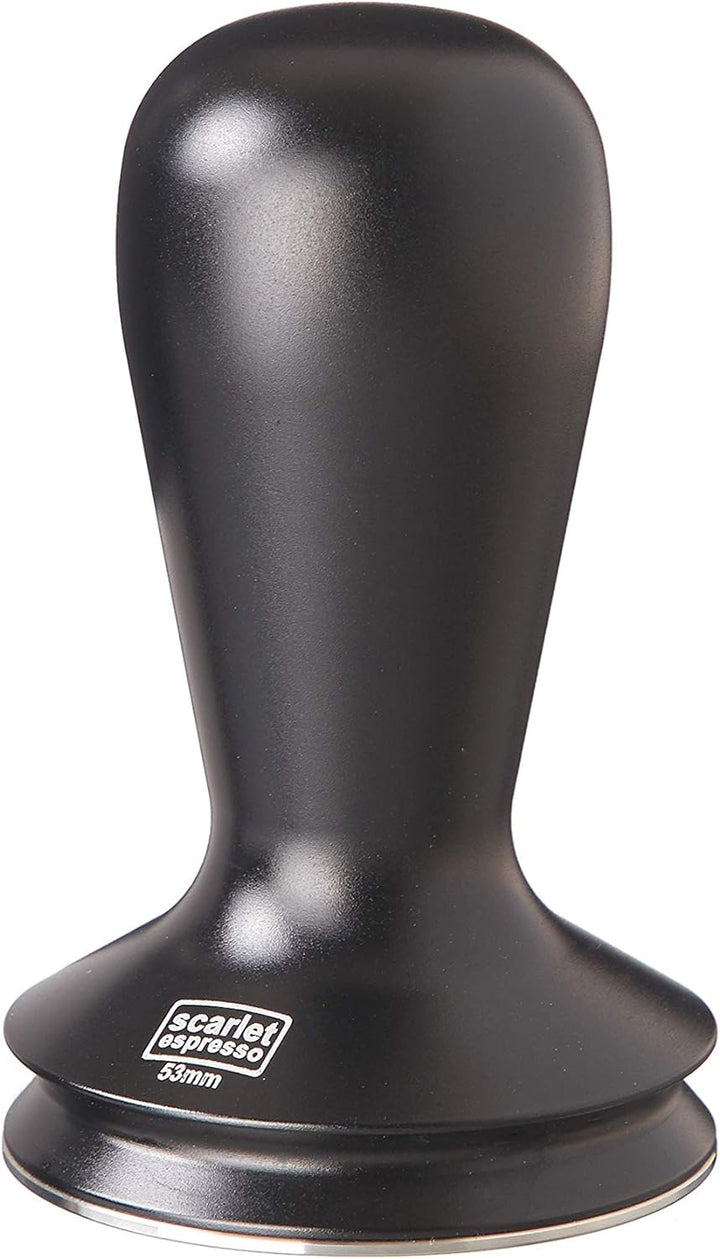 scarlet espresso | Tamper »Nero« für Barista; mit ergonomischem Aluminiumgriff und Edelstahlbasis (5