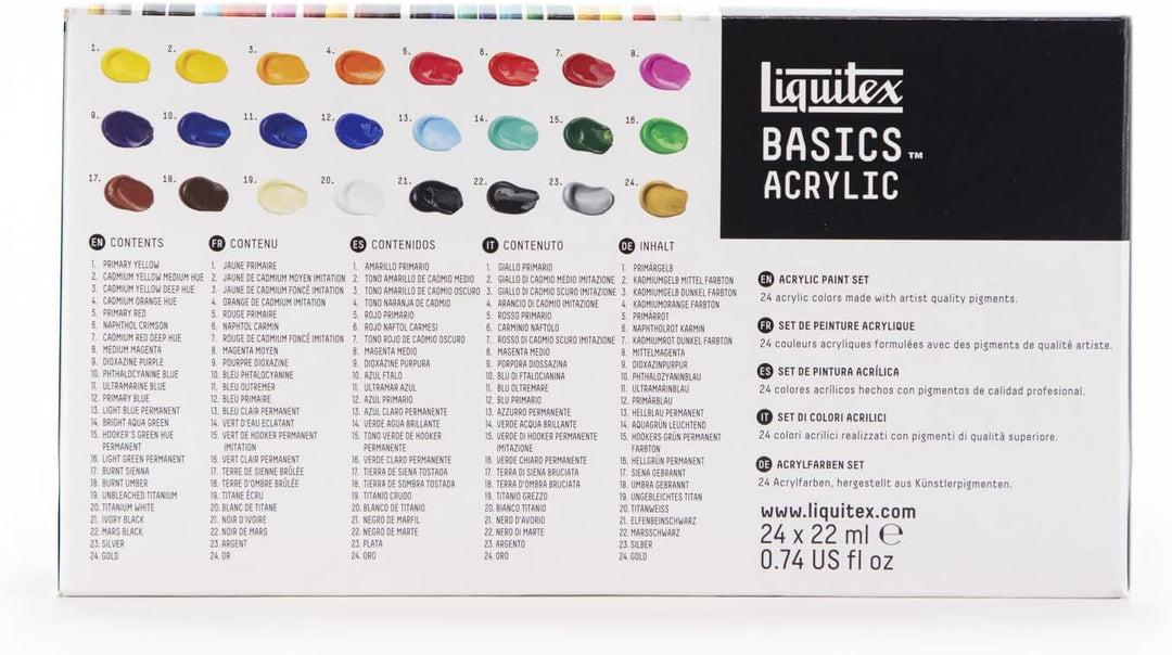 Liquitex 3699397 Basics - Acrylfarbe, monopigmentierte Künstlerpigmente, lichtecht, mittlere Viskosi