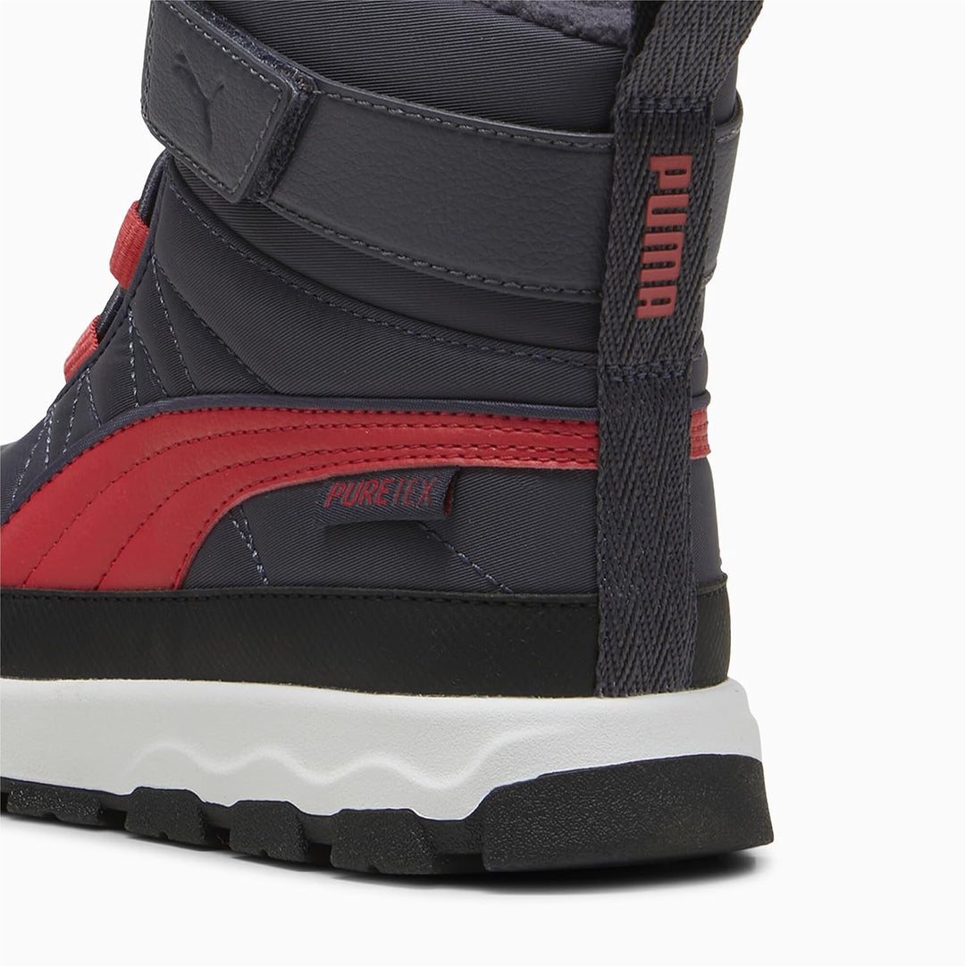 PUMA Unisex Kinder Evolve Boot Puretex Ac+psSneaker 28 EU Galactic Gray Tart Cherry Puma Black, 28 E