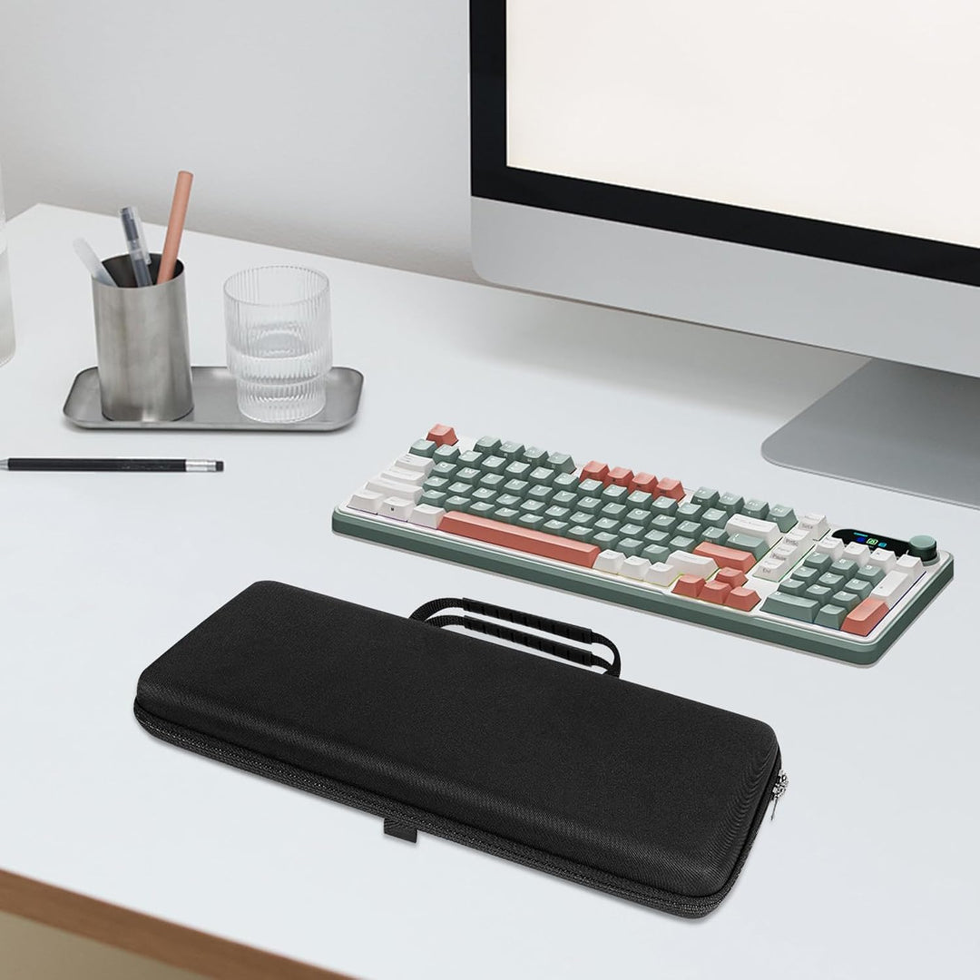 Linkidea Hartschalen-Reiseetui für kompakte 90 % - 96 % Tastatur, Computer mit 100 Tasten, kabellose