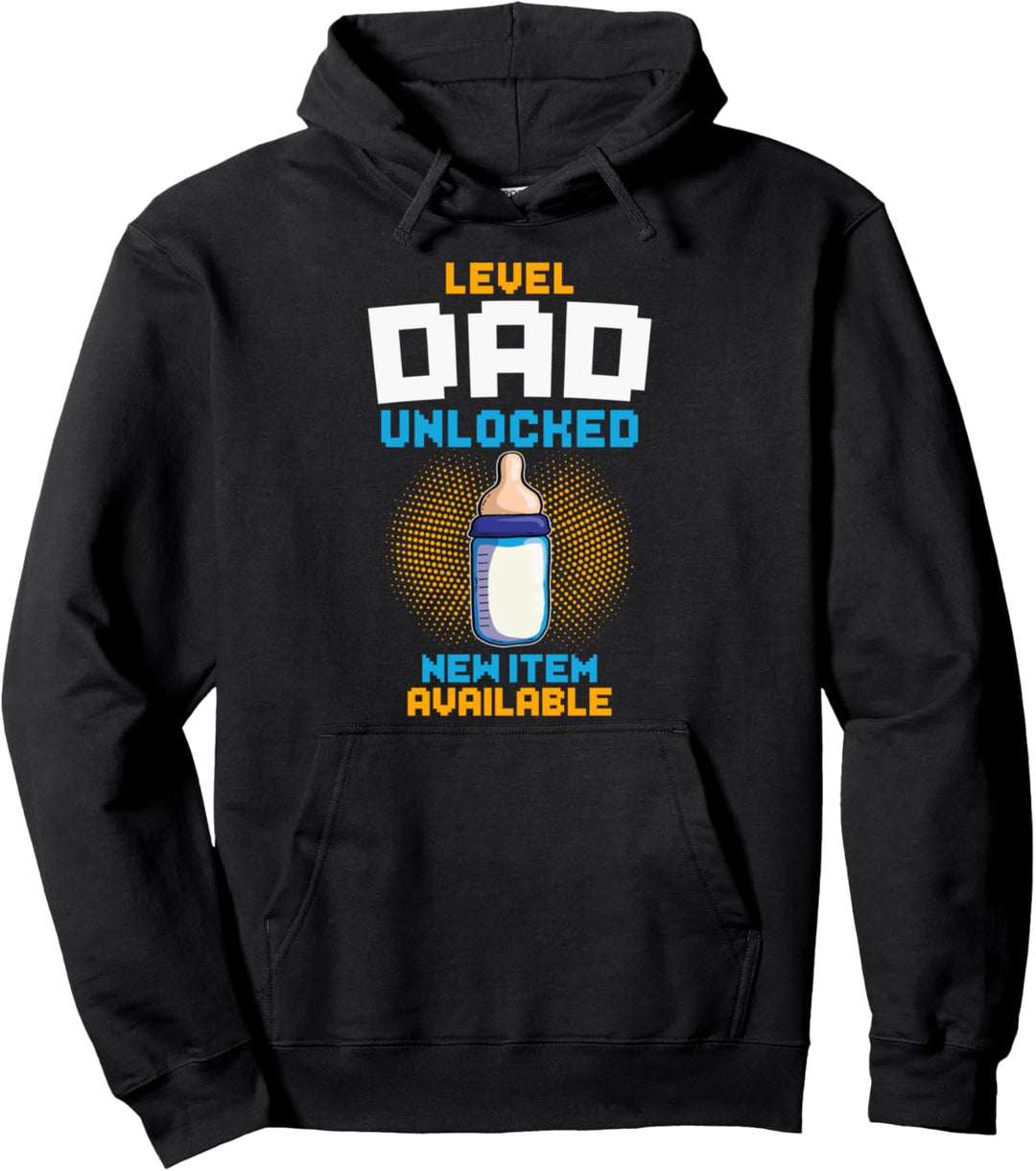 Level Dad Unlocked Pregnancy Announcement Gamer Father To Be Pullover Hoodie