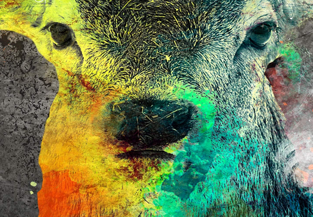 murando - Bilder Hirsch 120x80 cm Vlies Leinwandbild 3 Teilig Kunstdruck modern Wandbilder XXL Wandd