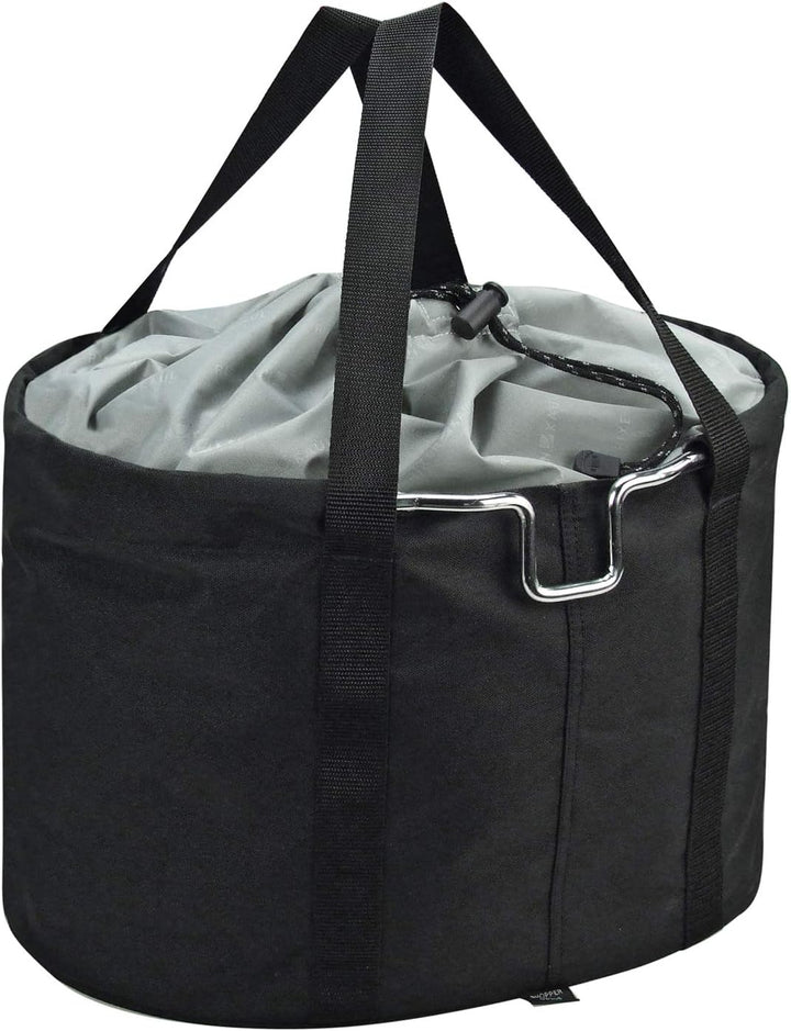 Klickfix Fahrradkorb Shopper Pro, Schwarz, 29 x 38 x 25cm, 0300SP Bundle mit Lenkeradapter, Bundle m