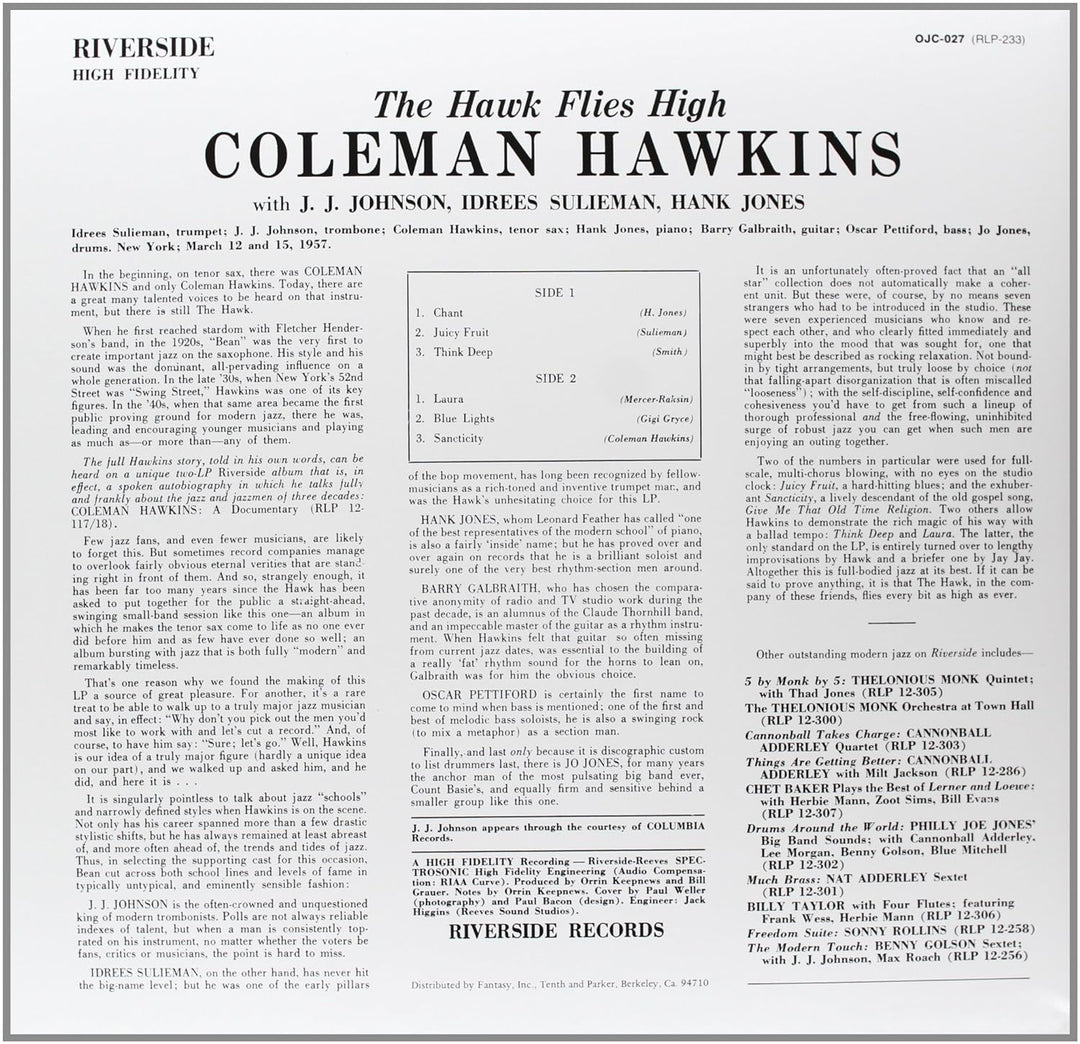 The Hawk Flies High, Vinyl
