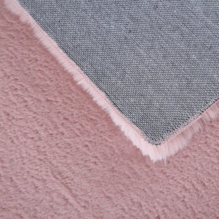 Carpetsale24 Teppich Wohnzimmer Einfarbig Modern Design 160 x 230 cm Rosa - Hochflor Teppich Schlafz