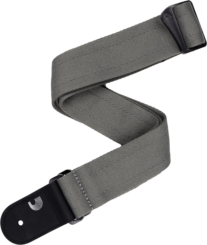 D'Addario Eco-Comfort Basic Woven Gitarrengurt Grau, Grau
