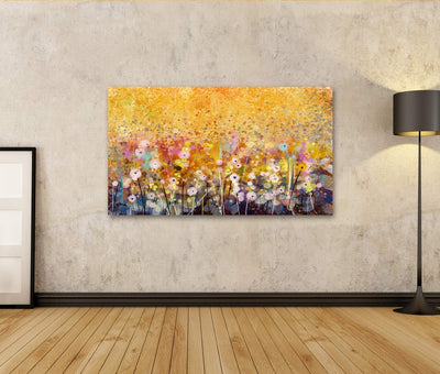 Bild auf Leinwand Aquarell Rote Mohnblumen Wandbild Poster Kunstdruck Bilder Format: 100x57cm, Forma