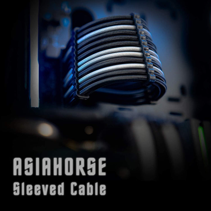 AsiaHorse Aktualisierung 16AWG Sleeved Cable Kit für PC/GPU/CPU, PSU Kabelverlängerung, PC Netzteil