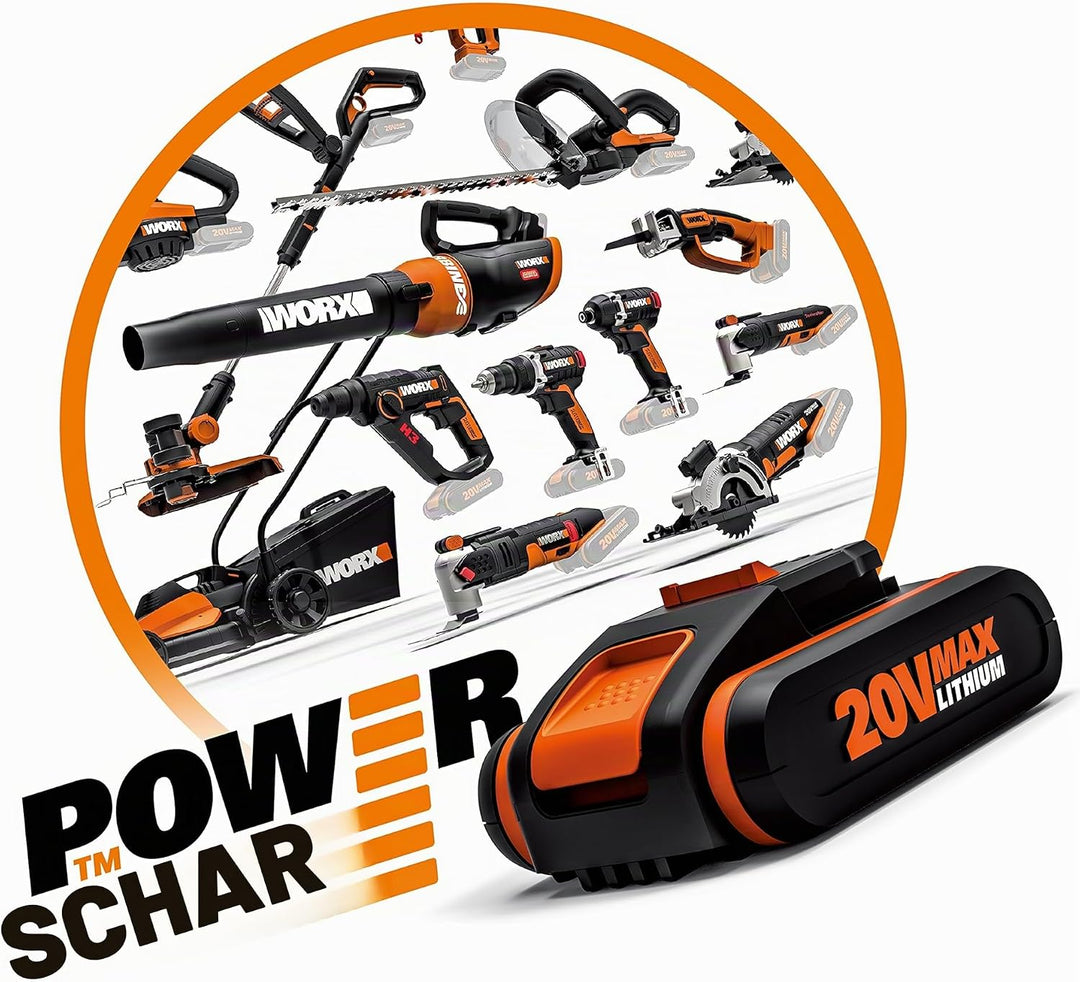 WORX WX822.9 Akku-Dreieckschleifer 20V – Elektrische 20V Schleifmaschine für Holzmöbel, Türen, Ecken