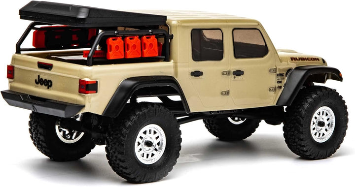Axial 1/24 SCX24 Jeep JT Gladiator 4WD Rock Crawler Brushed RTR, Beige Grey/Silver