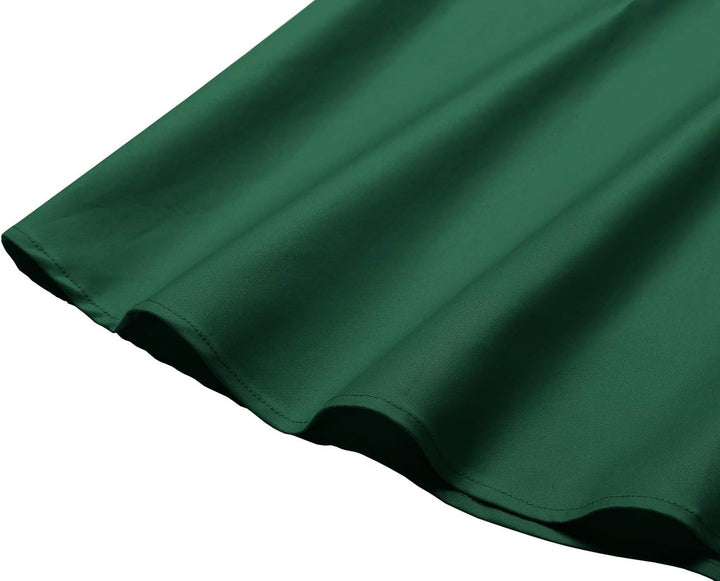 Bbonlinedress 1950er Vintage Retro Cocktailkleid Rockabilly V-Ausschnitt Faltenrock XS 01-dark Green