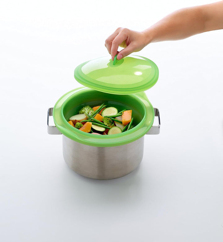 Lékué Dampfgaraufsatz, Silikon, grün, 24 cm