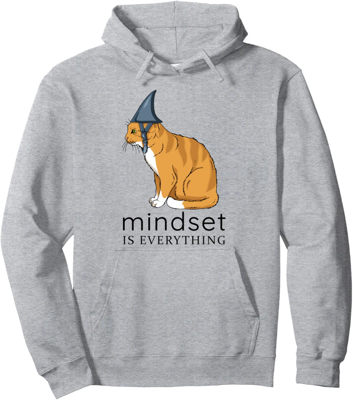 Lustige Katze mit Aluhut Ironie Satire Verschwörung Mindset Pullover Hoodie
