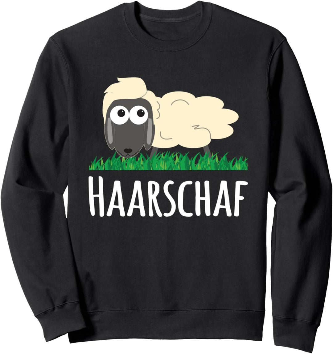 Wortspiel Schaf Haarschaf - Haarscharf Sweatshirt