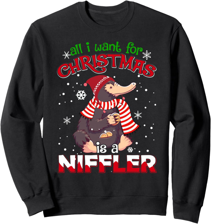 All I Want for Christmas is a Niffler Damen Herren Kinder Sweatshirt