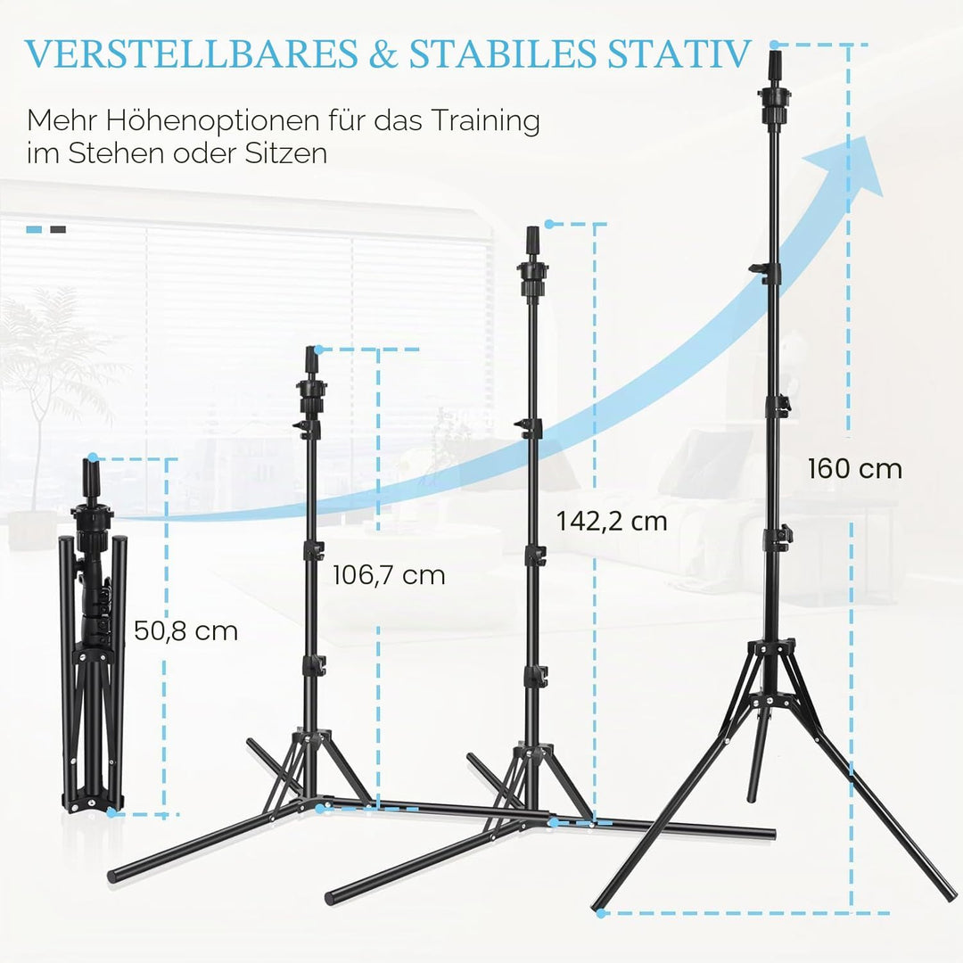 Perückenkopf 22 Inch(55.8cm), Dekokopf mit Perückenständer 160cm, Leinwand Perücke machen Mannequin
