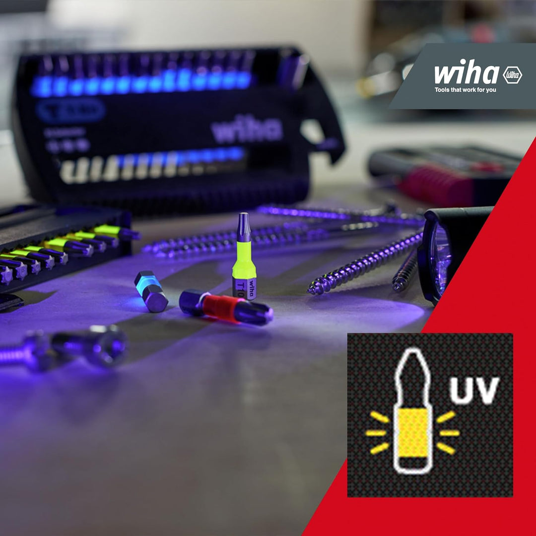 Wiha Bit Set FlipSelector 13tlg. I Y-Bit 25 mm I PH, PZ, TORX I magnetischer Bithalter I Zubehör für