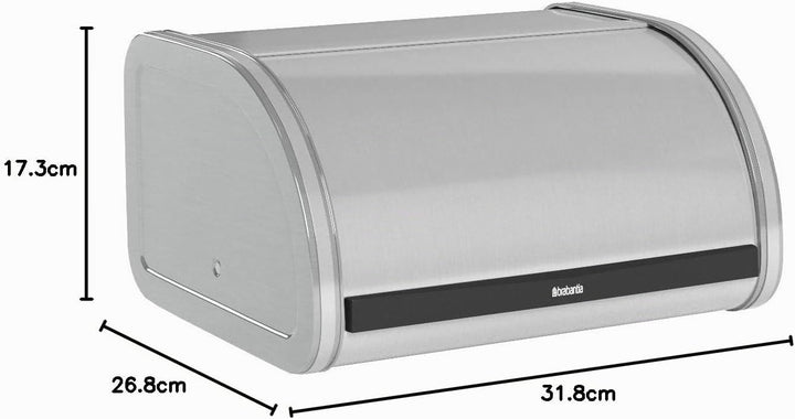 Brabantia Single Brotkasten, Mattiert, One Size Medium Matt Steel, Medium Matt Steel
