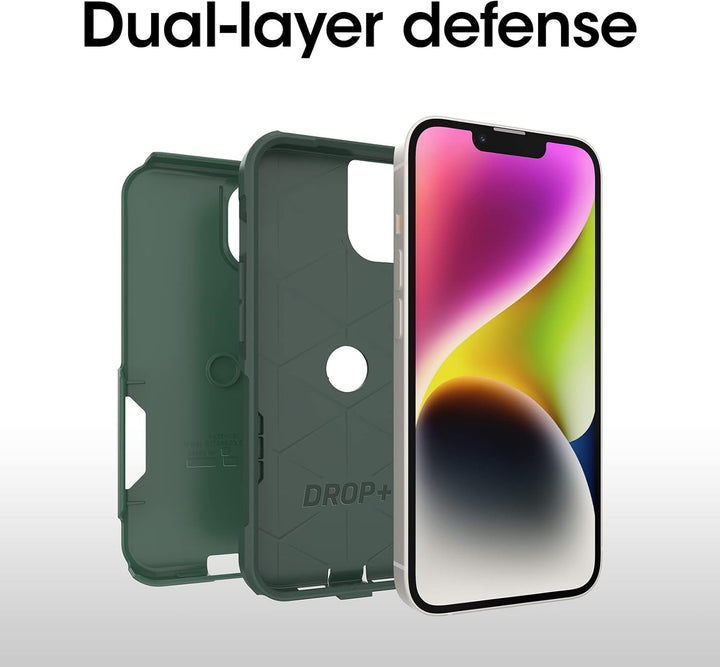 OtterBox Schutzhülle für iPhone 14 &amp; iPhone 13 Commuter Series – Trees Company (grün), schlank und r
