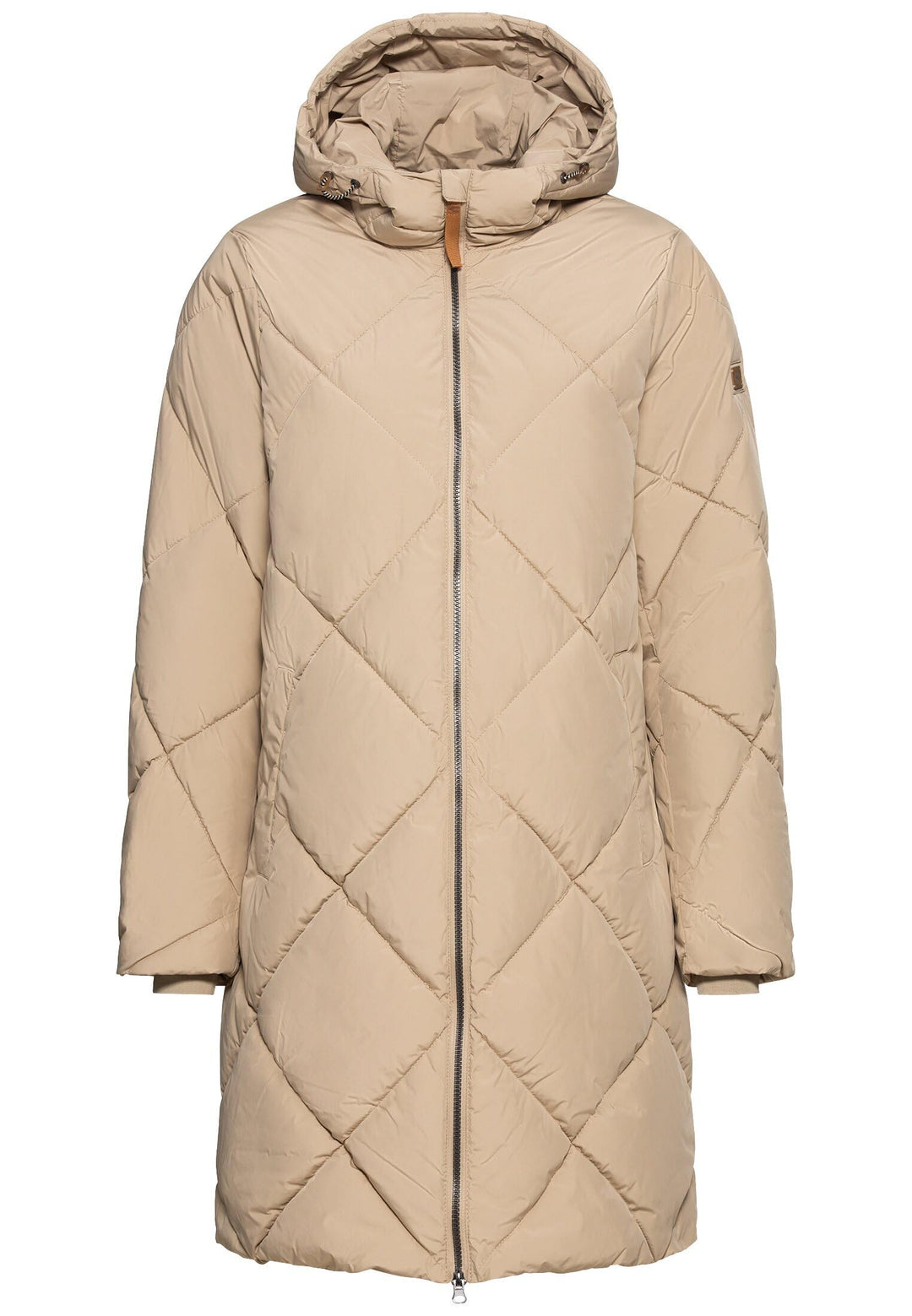 camel active Damen Steppmantel aus recyceltem Polyester 40 Beige, 40 Beige