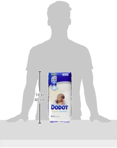 Dodot Sensitive Babywindeln, Grösse 1 (2-5 kg), 276 Windeln + 1 Pack mit 40 Tüchern, Aqua Plastic Fr
