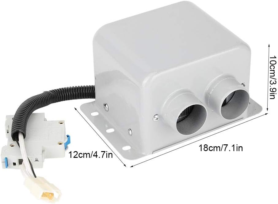 CHICIRIS Tragbare Autoheizung - 800W 2-Loch-Auto-Elektroheizung Winterheizung Wärmer Fensterentfrost