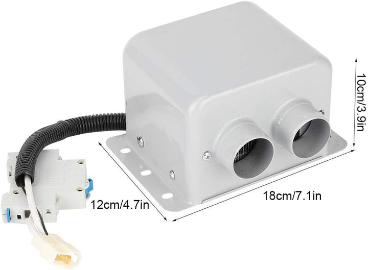 CHICIRIS Tragbare Autoheizung - 800W 2-Loch-Auto-Elektroheizung Winterheizung Wärmer Fensterentfrost