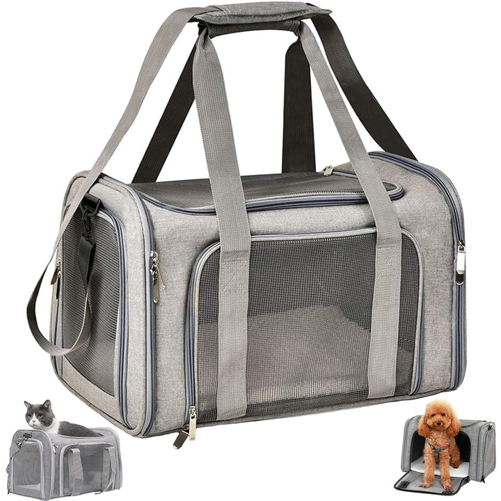 TOFFCAEA Transporttasche für Katze Hund, Hundetransportbox, Faltbare Katzentransportbox, tragbar, 5k