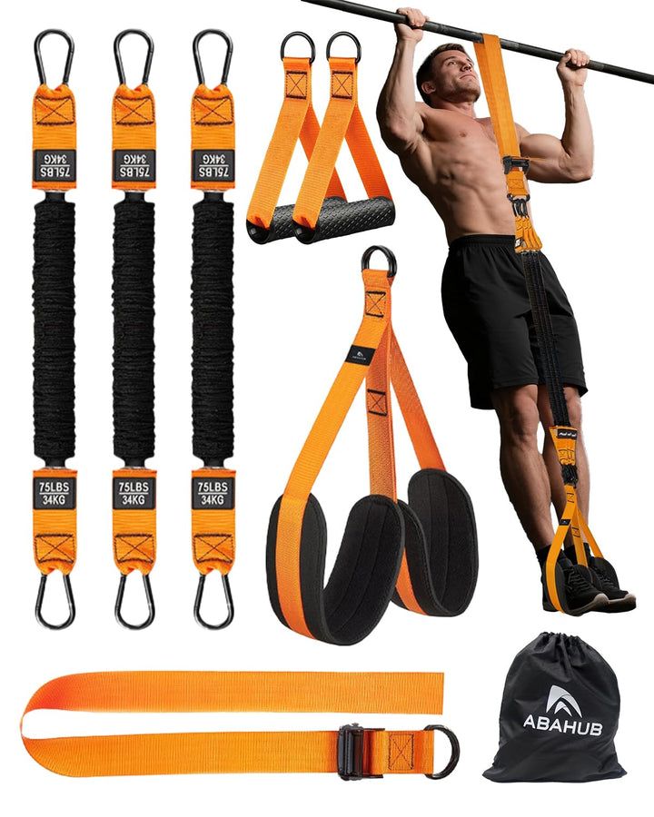 Abahub Klimmzugband Set Klimmzughilfe Widerstandsbänder Pull UP Band für Klimmzüge, Training zu Haus