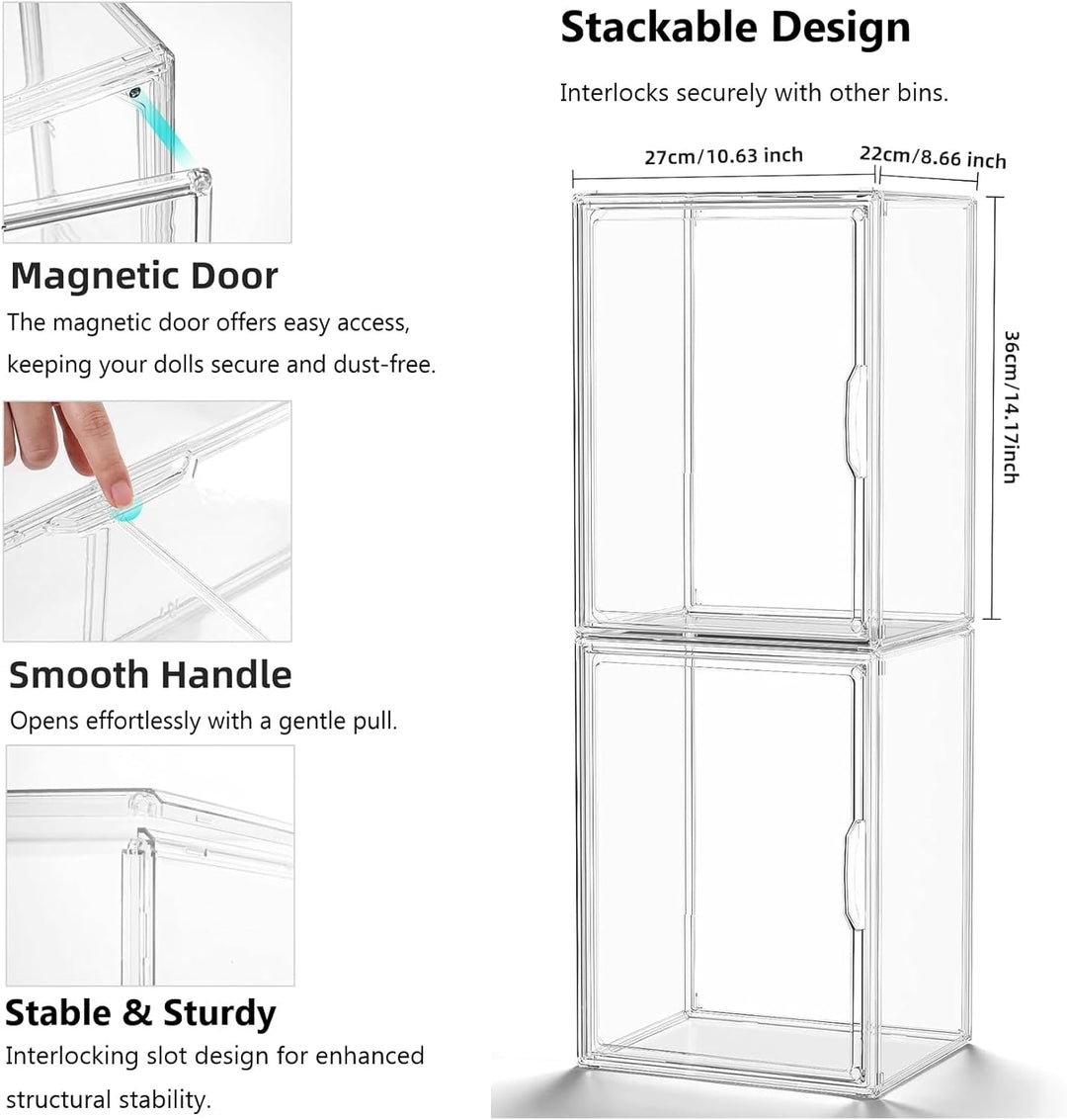 Siyecioa Acryl Vitrine Schaukasten Transparent, Plexiglas Vitrine mit Tür Für Action Figuren Spielze