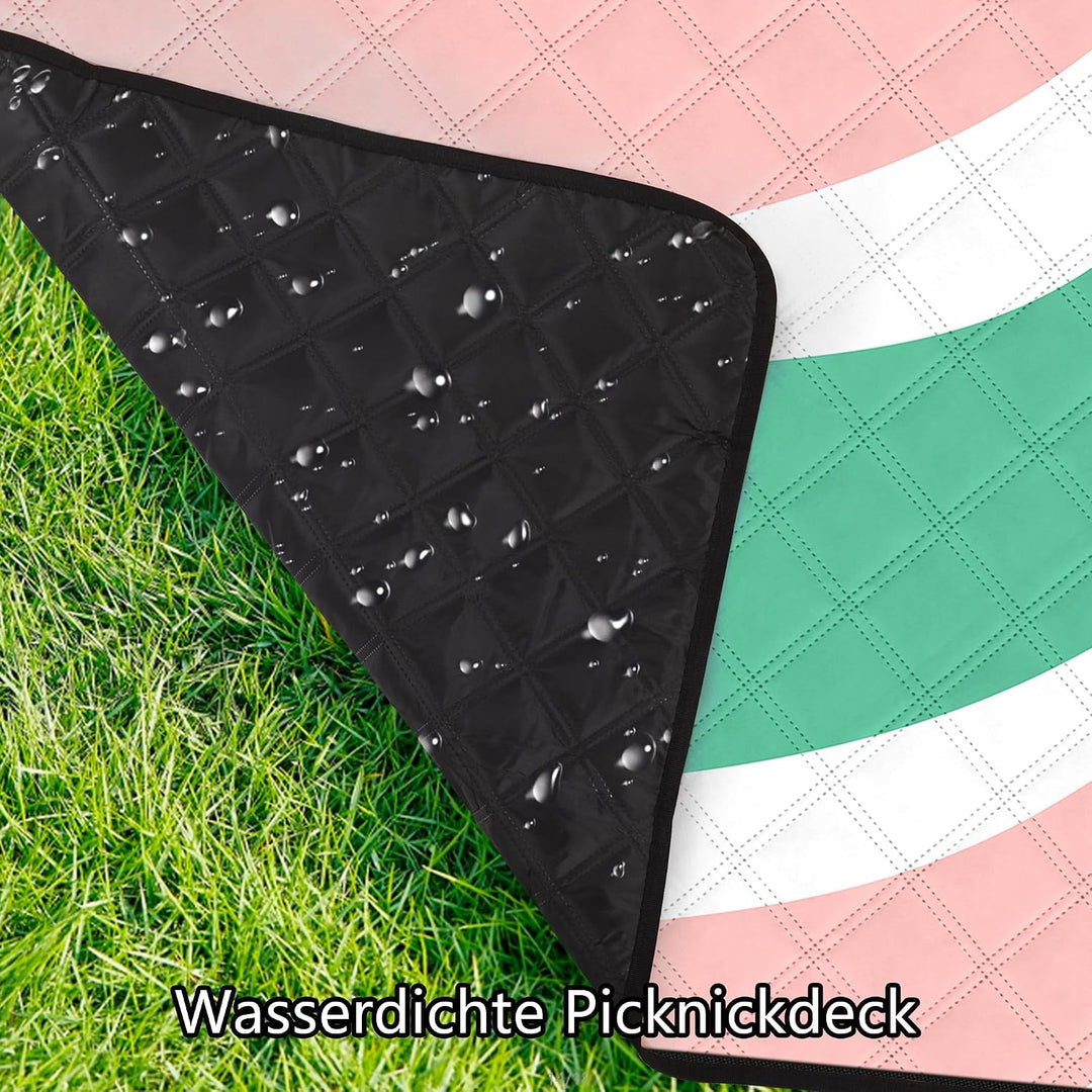 Jopee Picknickdecke Sandfrei, 200 x 200cm Faltbare Wasserdicht Stranddecke für 4-6 Personen, Leicht