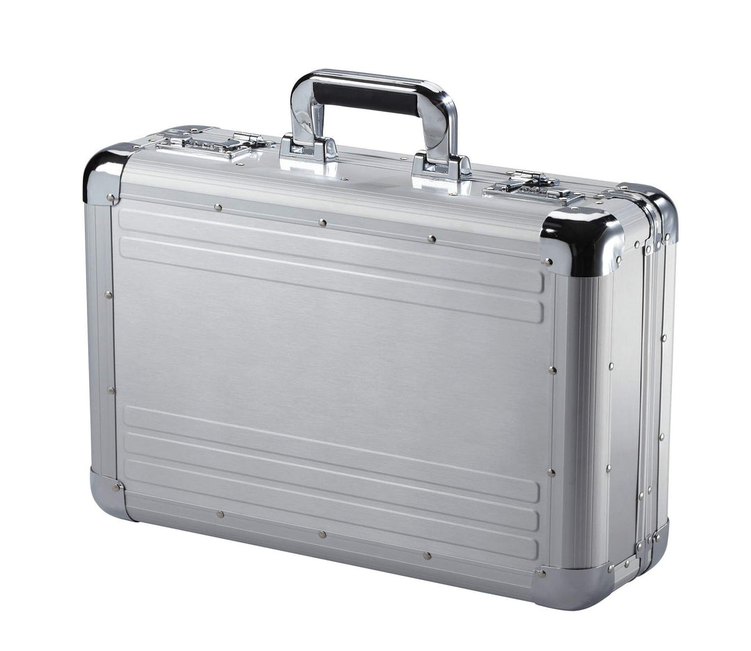 Alu Attache Case Dokumenten Aluminium Laptop Aktenkoffer 45 cm Silber Bowatex