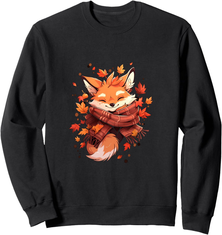 Fuchs Herbstsaison Herbstblätter Thanksgiving Sweatshirt