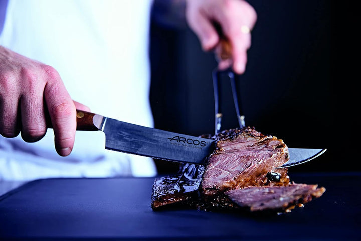 Arcos Serie Nordika - Set 2 Grillutensilien (Grillmesser + Schnitzgabel) - Edelstahl NITRUM - Ovengk