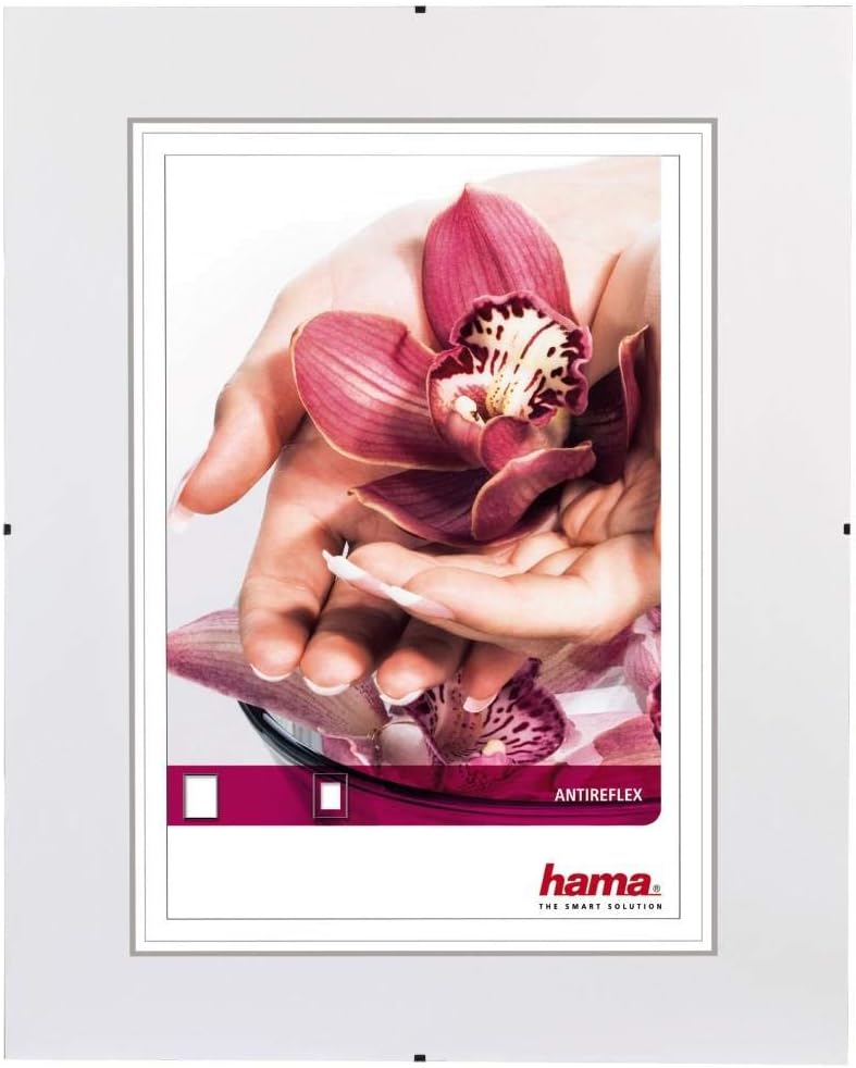 Hama Rahmenloser Bilderrahmen (Clip Fix, Anti-Reflex-Glas, 50 x 75 cm)