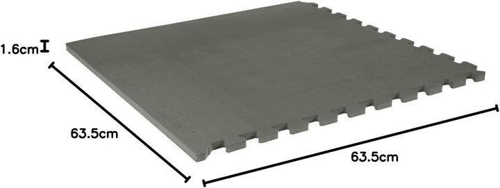 Vario-Step Gymnastikmatte Bodenmatte Sportmatte, Fitnessmatte 60x60 cm grau, grau