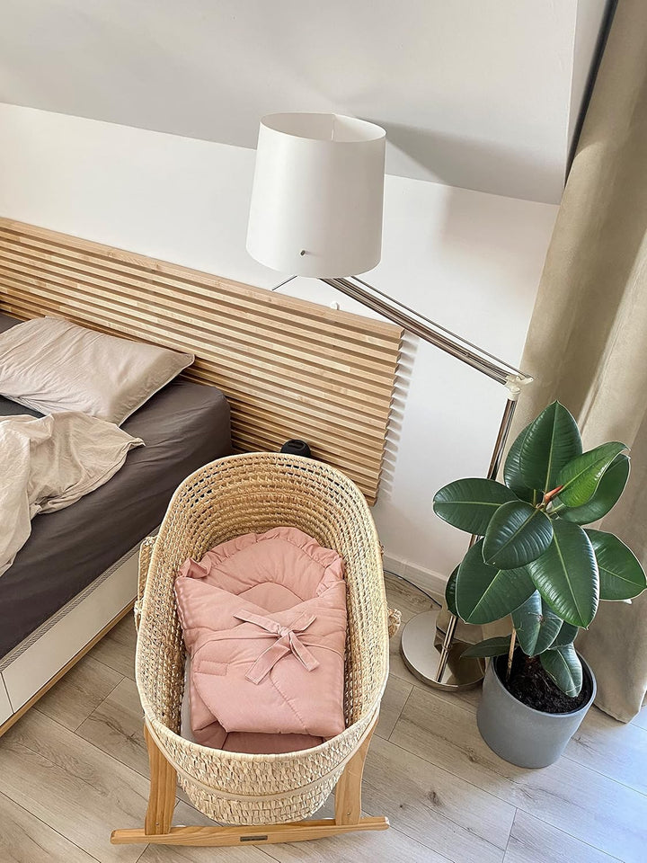 PIMKO Babyhörnchen mit rüschen Einschlagdecke Schlafsack Wickeltuch für Neugeborene und Kleinkinder
