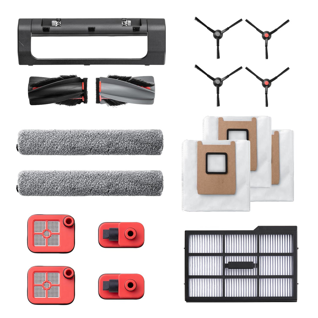 eufy Zubehörset, Seitenbürste, Filter, Rollbürste für eufy E25/E28 Omni Saugroboter, Staubbeutel &amp; S