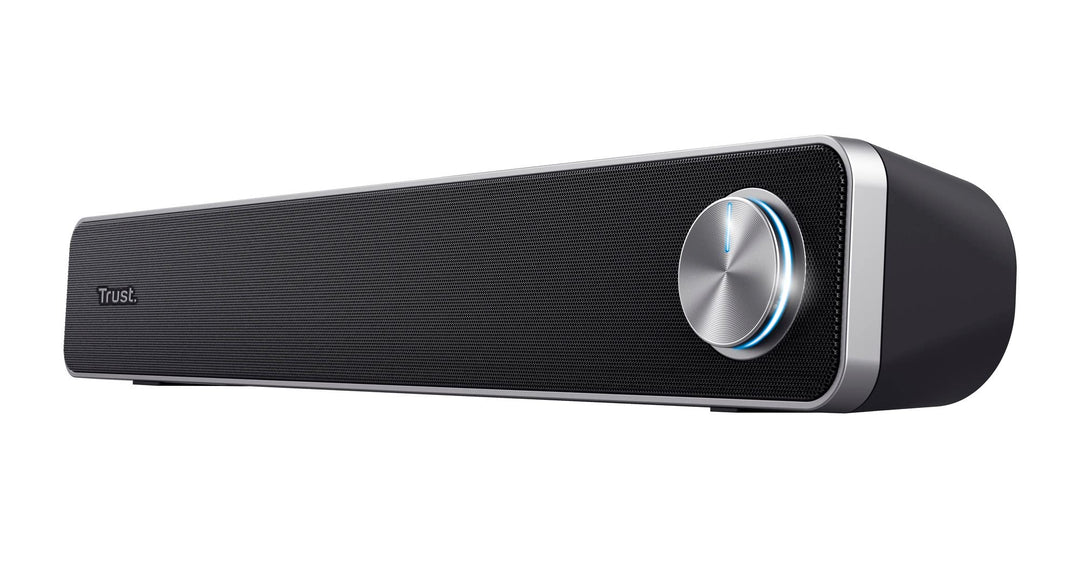 Trust Arys Soundbar, PC Lautsprecher, USB Betrieb, 12 W Spitzenleistung, 3,5 mm AUX Anschluss, Compu