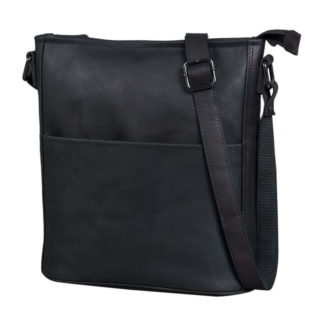 LEABAGS Leder Handtasche Damen I Premium Echtleder Umhängetasche I Schultertasche I Damentasche I Tr