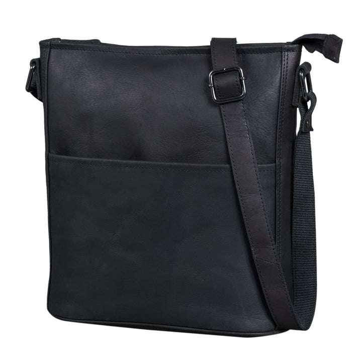 LEABAGS Leder Handtasche Damen I Premium Echtleder Umhängetasche I Schultertasche I Damentasche I Tr