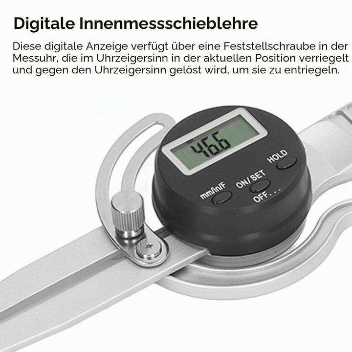 Digitaler Innenmessschieber, 12,7 Bis 216 Mm, Hochgenauer Innenmessschieber, Grosses LCD-Digitaldisp