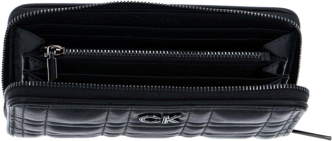 Calvin Klein Re-Lock Quilt Zip Around Wallet L CK Black, L Ck Black