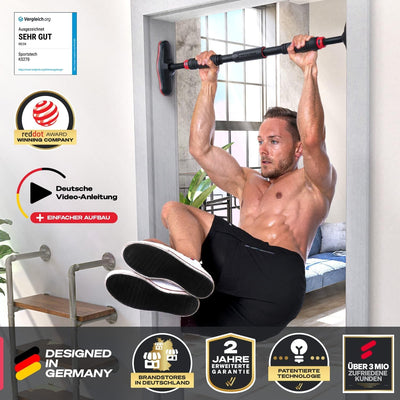 Sportstech Klimmzugstange mit innovativer Gear-Lock Funktion | sicher & schnell ohne Schrauben im Tü