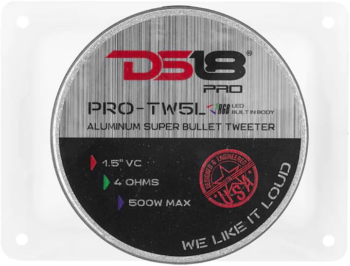1 DS18 PRO-TW5L PROTW5L Super Bullet Hochtöner 4 x 5,35" 10,1 x 13,6 cm 250 watt rms 500 Watt max 4