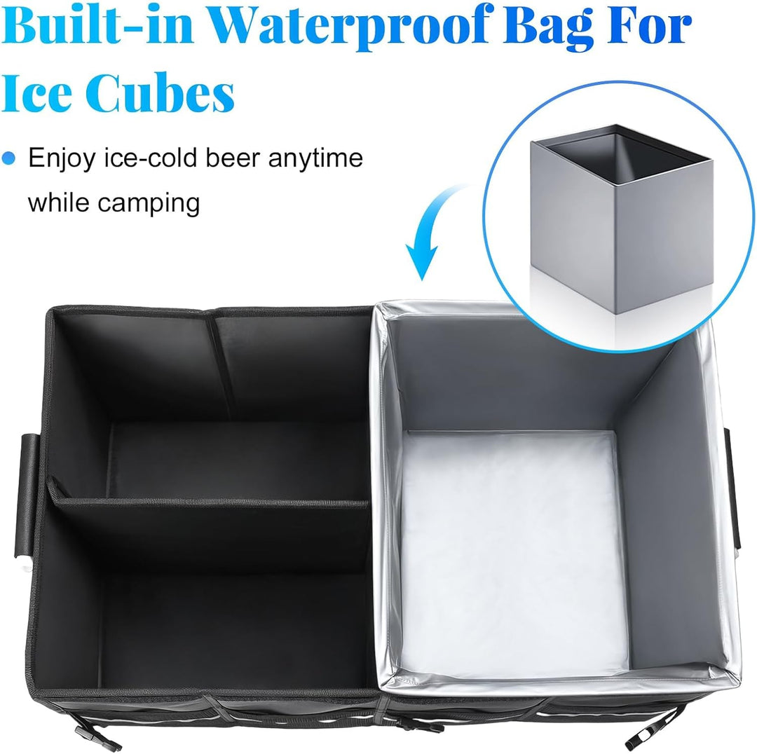 Kofferraumtasche Kofferraum Organizer Auto mit Deckel, Autobox Auto Tasche Wasserdicht Zusammenklapp