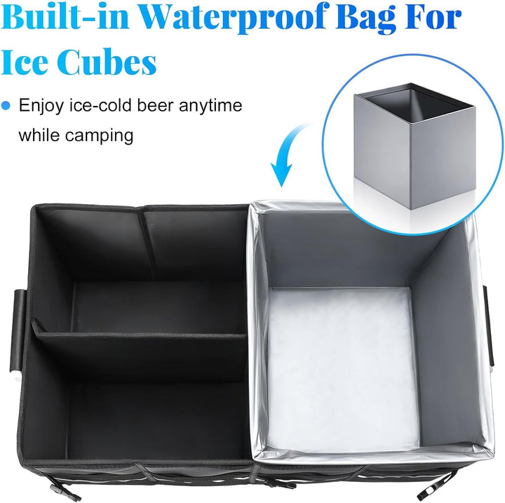 Kofferraumtasche Kofferraum Organizer Auto mit Deckel, Autobox Auto Tasche Wasserdicht Zusammenklapp