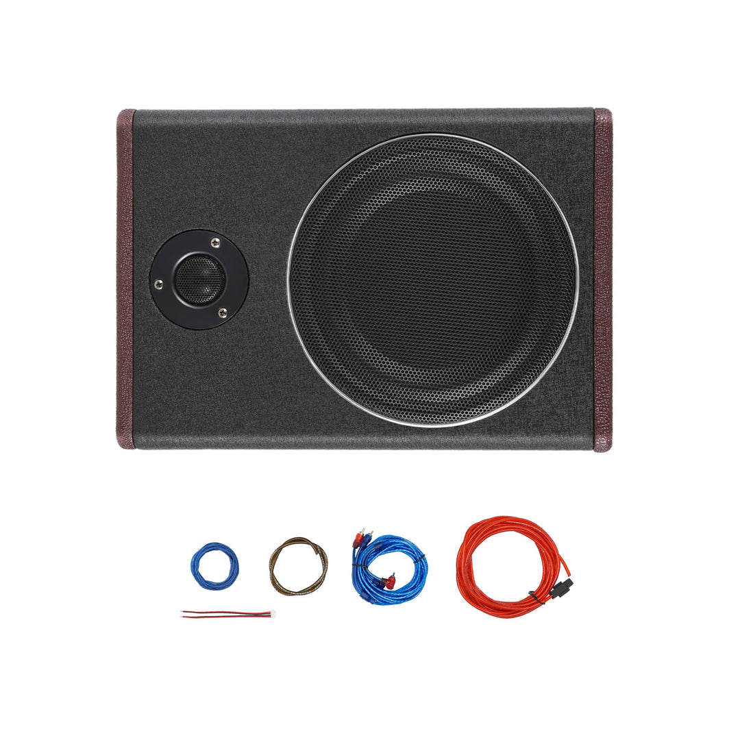 Madelynn Untersitz Auto Subwoofer 200W Bass Box Aktiv Subwoofer 40Hz–200Hz Audiozugang Untersitz Lei