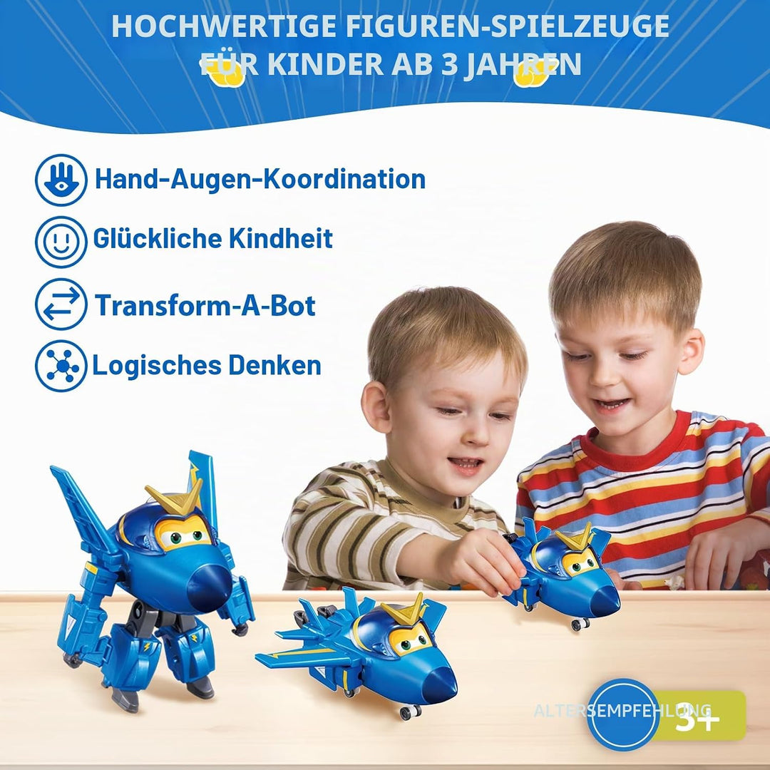 Super Wings Jerome Flugzeug, umwandelbares Spielzeug und Roboterfigur, Cartoon-Spielzeug für Kinder