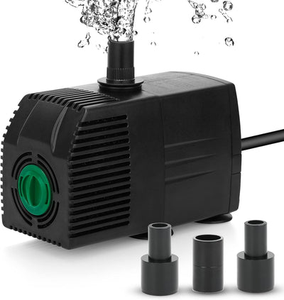 JIERTOP Aquariumpumpe 800 L/H Teichpumpe Ultra leise Geräusche mit 1,83 m Netzkabel Wasserpumpe mit